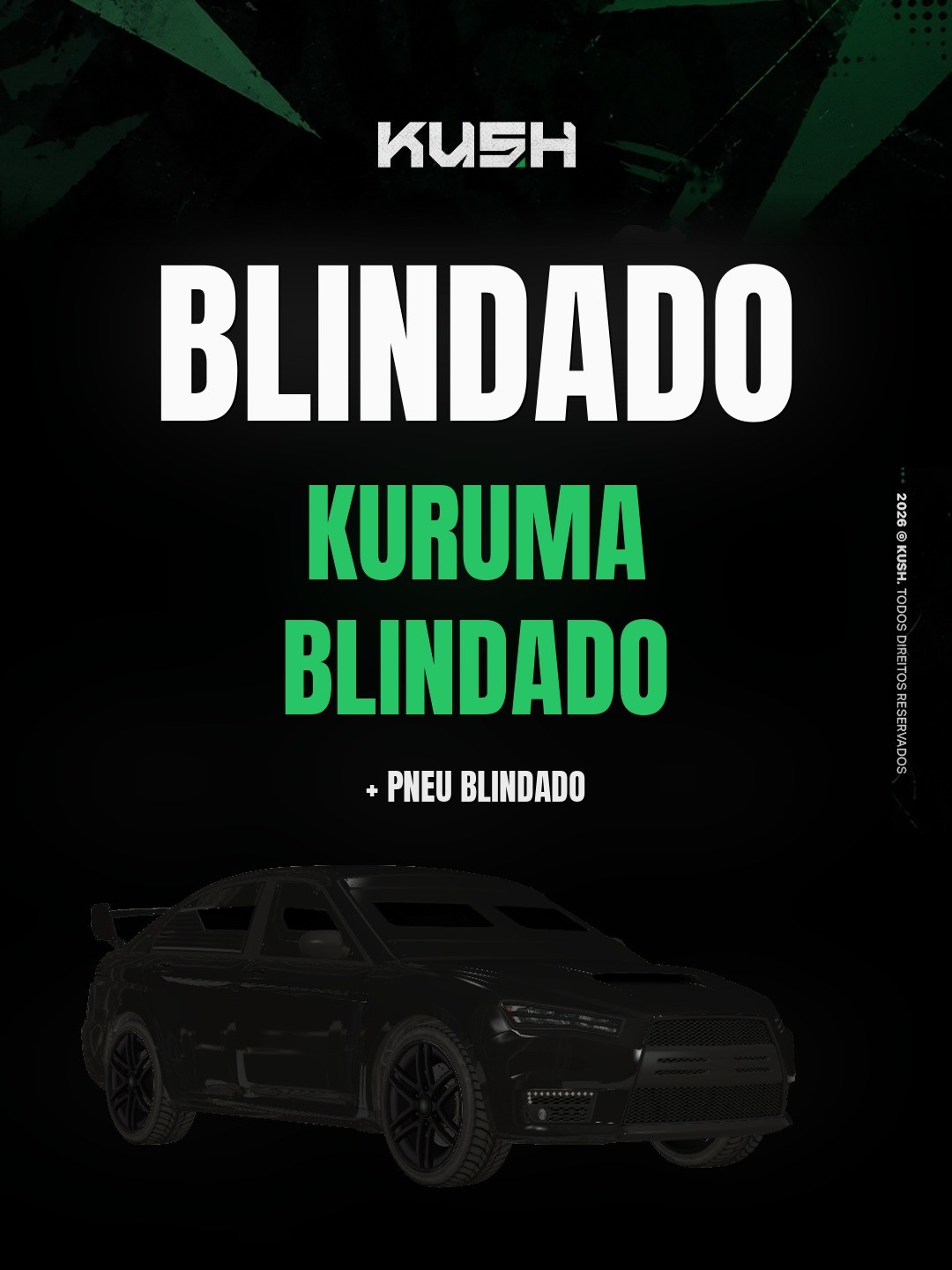 Kuruma Blindado + Pneu Blindado - 1 dia
